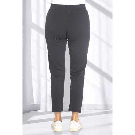 jogging près du corps confortable facile à enfiler femme senior coloris marine vue dos