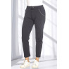 jogging près du corps confortable facile à enfiler femme senior coloris marine vue avant