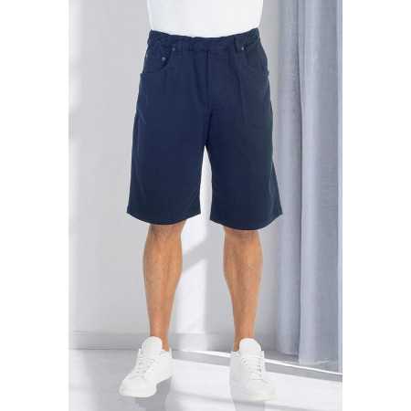 Bermuda marine homme avec poches facile à enfiler vue dos