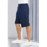 bermuda homme senior facile à enfiler vue profil coloris bleu marine