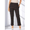 Pantalon confort à grands carreaux pour femme senior facile à enfiler