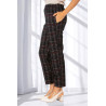 Pantalon confort à grands carreaux pour femme senior facile à enfiler profil