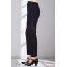 Pantalon velours brillant femme senior taille élastique | Facilavi