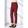 pantalon bordeaux facile à enfiler taille élastique femme senior profil