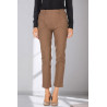 pantalon marron facile à enfiler taille élastique femme senior
