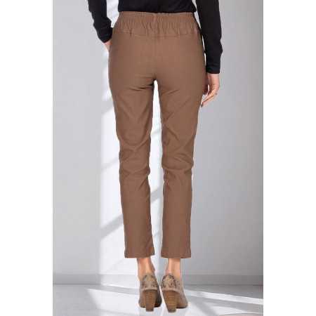 pantalon bordeaux facile à enfiler taille élastique femme senior dos