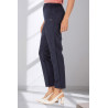 pantalon chaud femme senior facile à enfiler marine profil