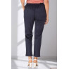 pantalon chaud femme senior facile à enfiler marine dos