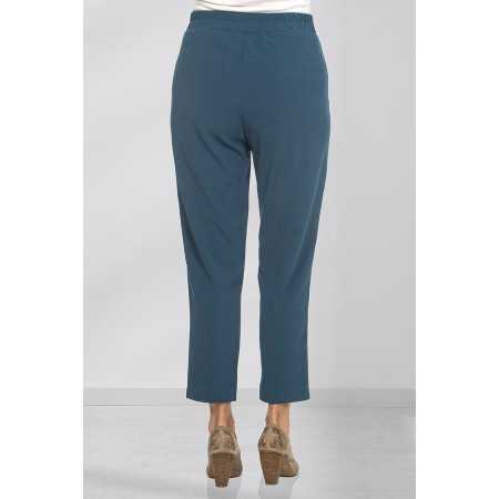 Pantalon femme senior taille élastique noir ou canard | Facilavi