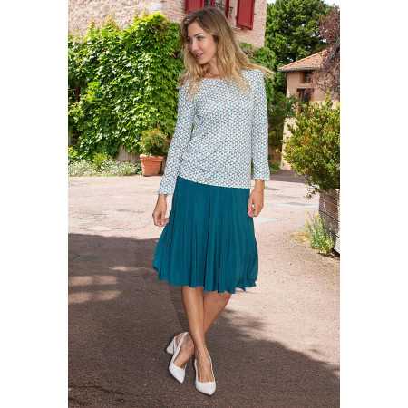 jupe fluide confort femme senior facile à enfiler coloris canard