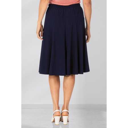 jupe fluide confort femme senior facile à enfiler coloris marine