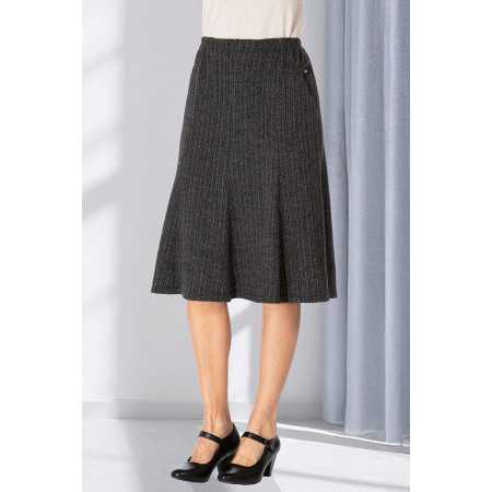 jupe ample facile à enfiler velours femme senior coloris noir dos