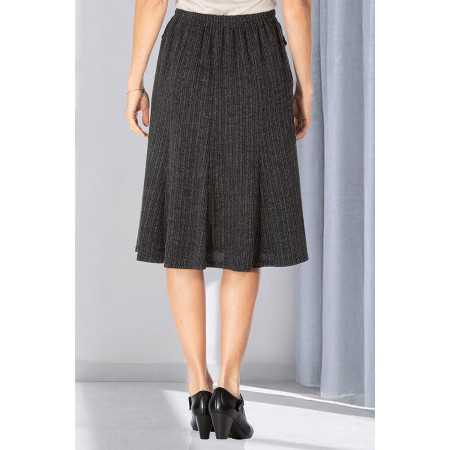 jupe ample facile à enfiler velours femme senior coloris noir