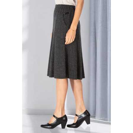 jupe ample facile à enfiler velours femme senior coloris noir profil