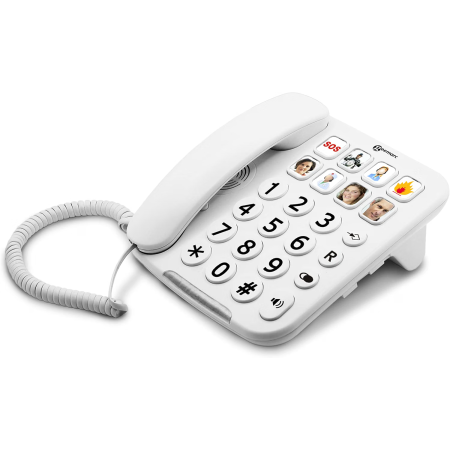 Téléphone fixe senior amplifié Geemarc PhotoPHONE 110 avec touches photo