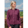 cardigan violet femme facile à enfiler