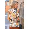 Tee-shirt pour femme âgée avec imprimé floral - Fabriqué en France