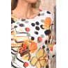 Tee-shirt pour femme âgée avec imprimé floral - Fabriqué en France