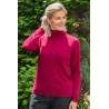 pull bordeaux col roulé facile à enfiler femme senior