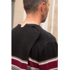 pull médicalisé homme senior manches longues vue dos
