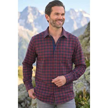chemise manches longues homme facile à enfiler avec fermeture zip