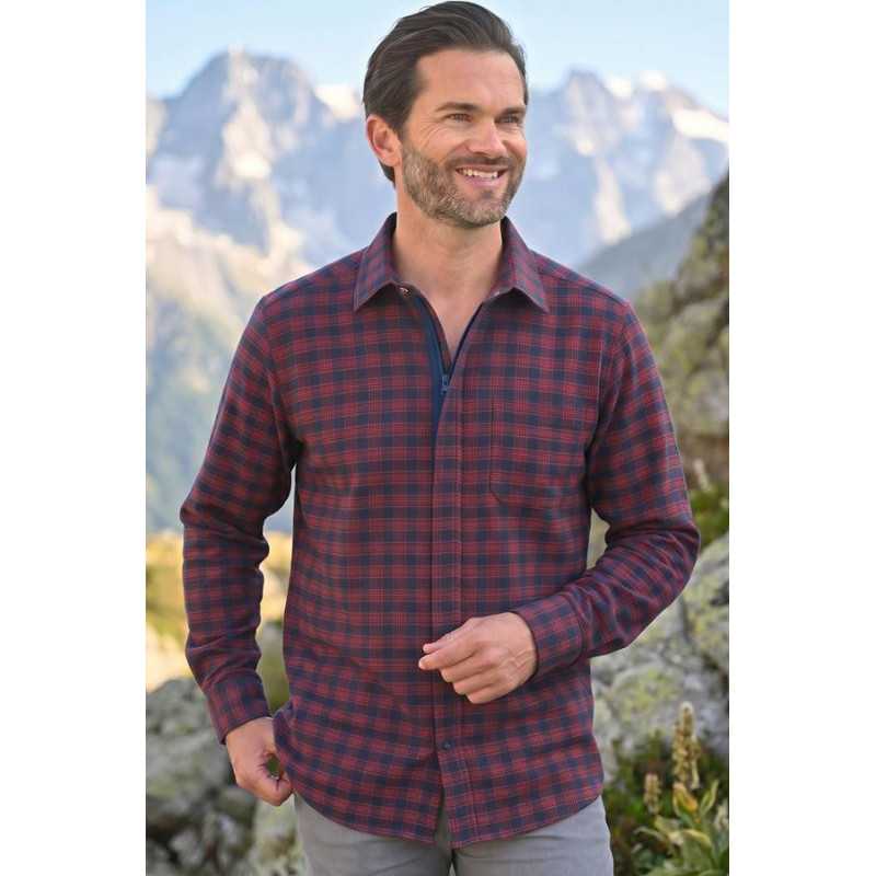 chemise manches longues homme facile à enfiler avec fermeture zip