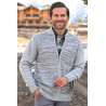 gilet 2 poches facile à enfiler fermeture zip gris homme senior