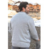 gilet 2 poches facile à enfiler fermeture zip gris homme senior dos