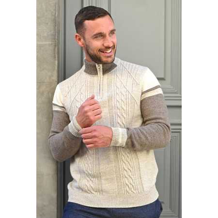 pull gilet facile à enfiler chaud hiver homme senior