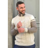 pull gilet facile à enfiler chaud hiver homme senior