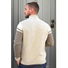 Pull doux homme senior col montant zippé | Facilavi