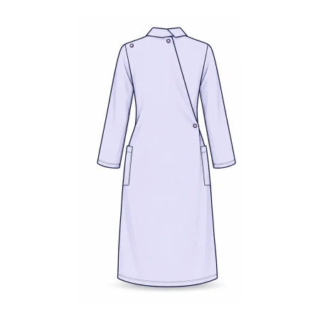 schéma robe ouverture dos croisé médicalisée femme senior pressions