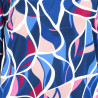 detail motif bleu rose robe médicalisée femme senior ouverture dos