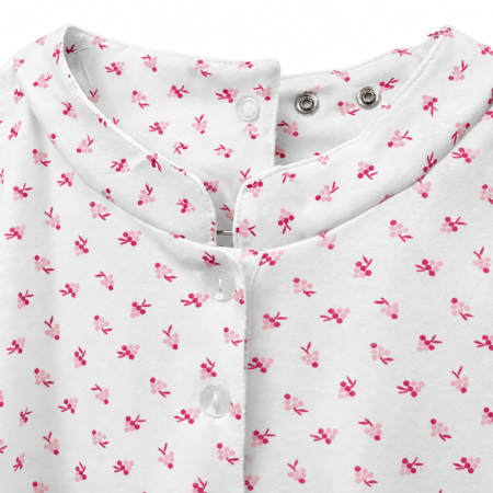 Chemise de nuit femme senior médicalisée ouverture dos par pressions