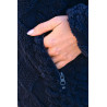 Polaire bouclette fermeture zip coloris marine poche femme senior