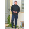gilet zip homme senior  uni facile à mettre kaki tenue