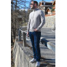 gilet fermeture zip coton gris homme senior tenue