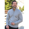gilet fermeture zip coton gris homme senior