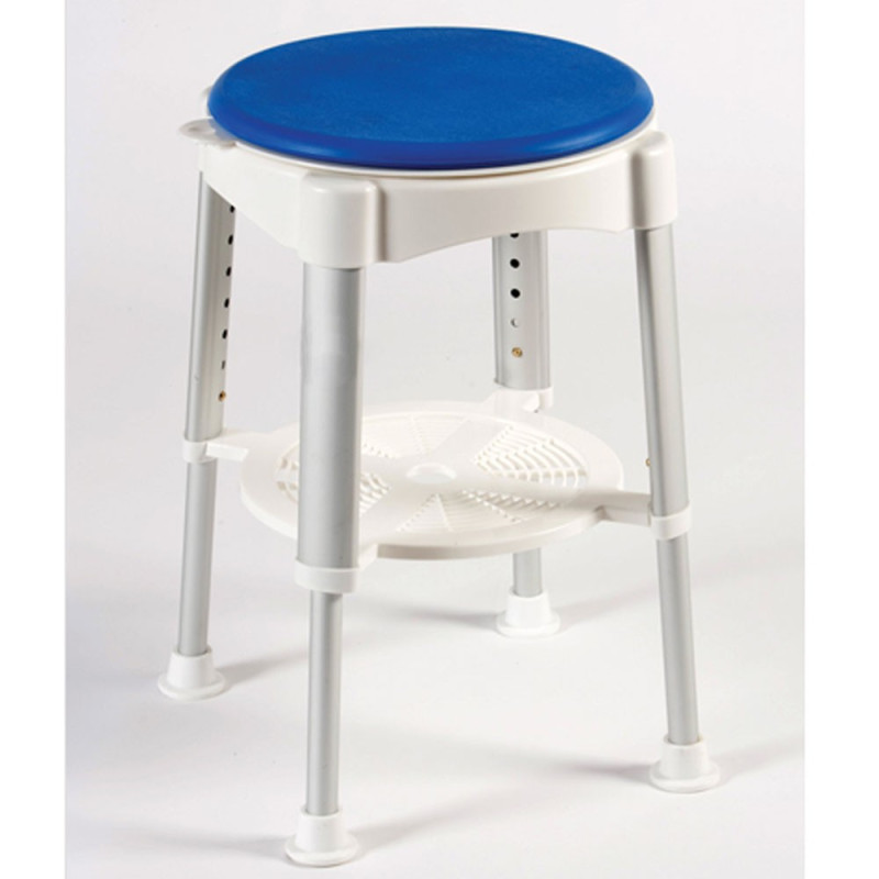 Tabouret de douche pivotant avec plateau