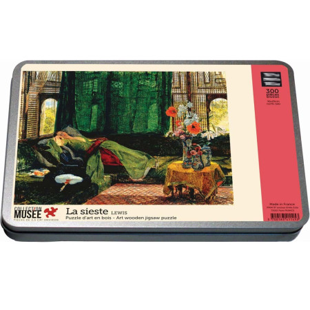 Puzzle d'art 300 grosses pièces La sieste boite metal