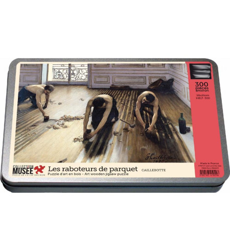 Puzzle d'art 300 grosses pièces Les raboteurs de parquet coffret métal
