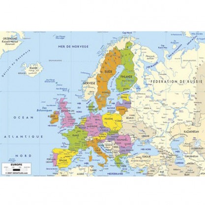 Puzzle d'art 50 grosses pièces Carte d'Europe carte