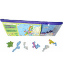 Puzzle d'art 50 grosses pièces Carte d'Europe trousse