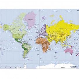 Puzzle d'art 50 grosses pièces Carte du monde carte