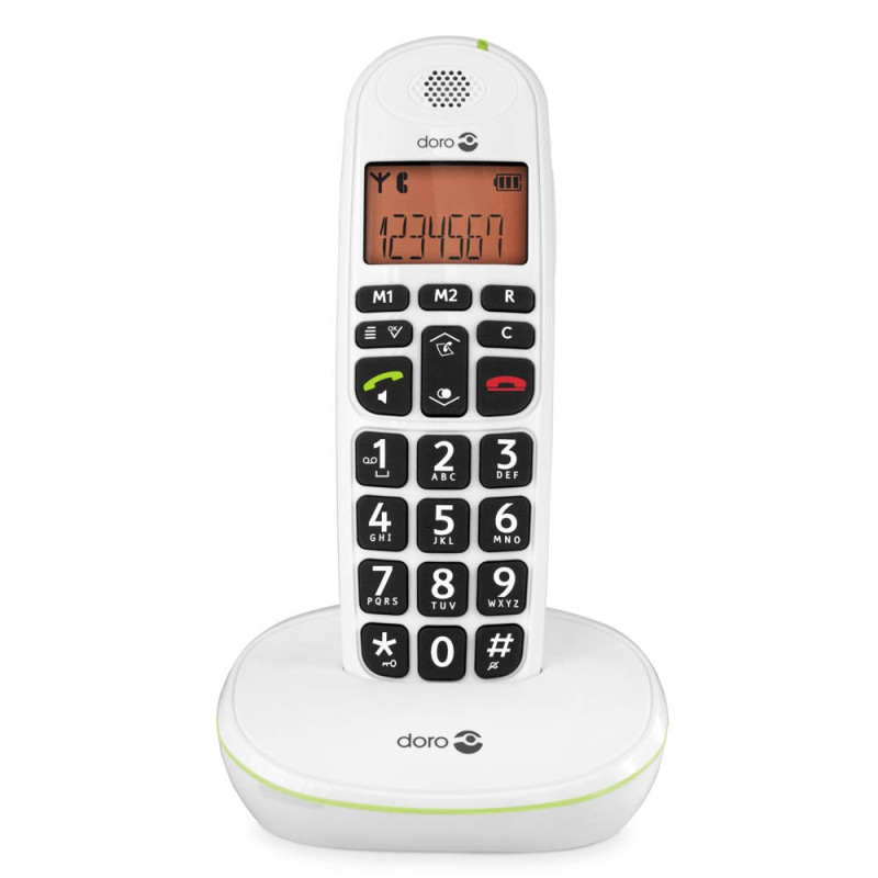 Doro téléphone fixe sans fil Phone Easy 100w blanc sur socle Doro téléphone fixe sans fil Phone Easy 100w blanc sur socle
