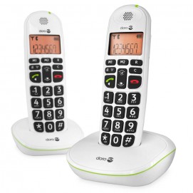 Doro téléphones fixes Phone Easy 100w duo sur socles blancs