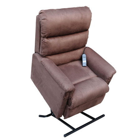 Fauteuil releveur Perle Standard microfibre chocolat levé