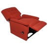 Fauteuil releveur Mint velours brique position relax