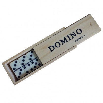 Boîte dominos double-six épais