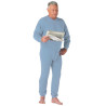 Grenouillère Homme ajustee longue bleu ciel